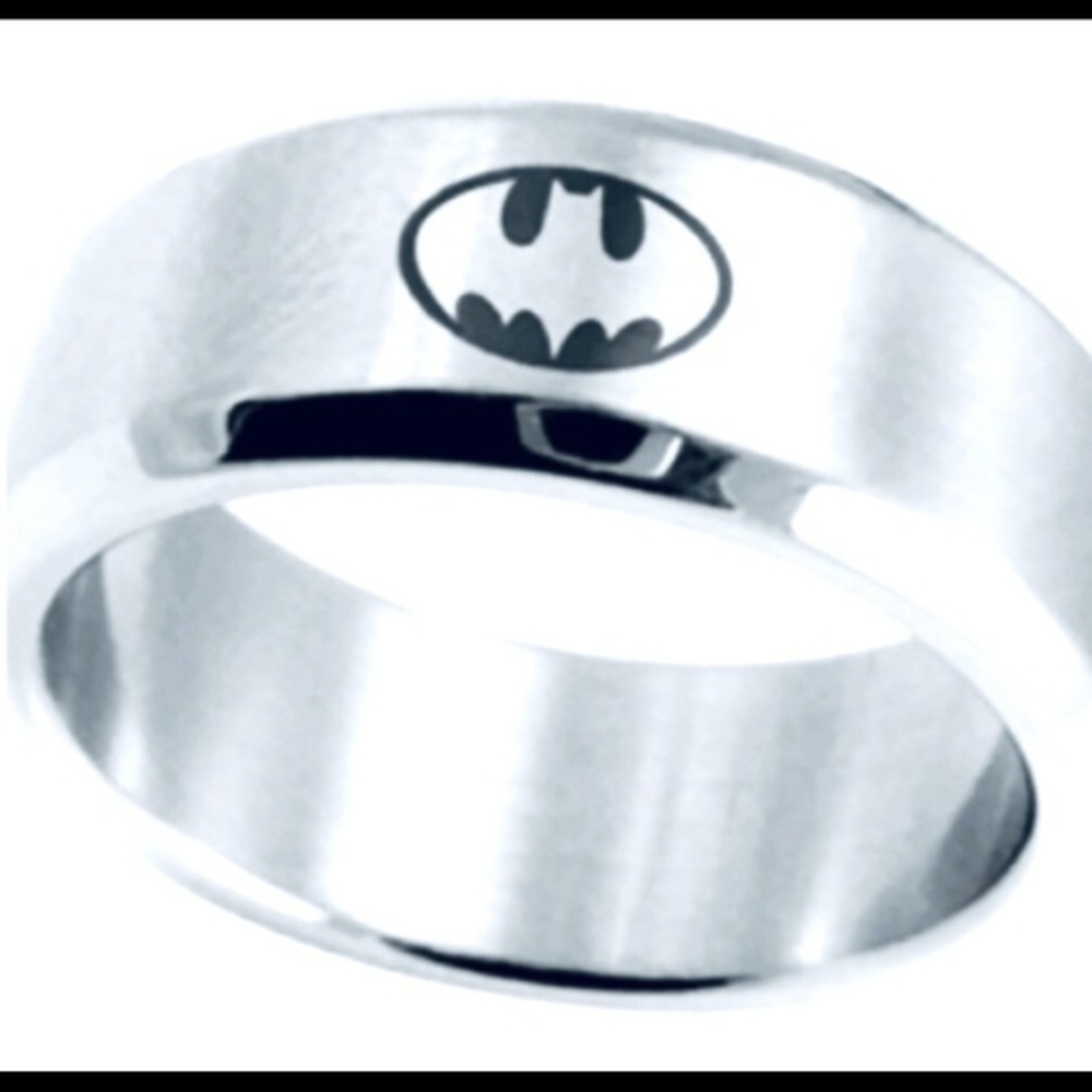 Will NOT a tarnish or fade! BATMAN all around Ring unique sz
